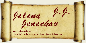 Jelena Jeneckov vizit kartica